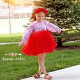 Custom Vintage Santa Dress red