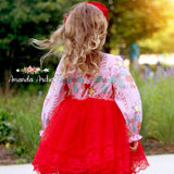 Custom Christmas Village print dress