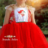 Custom Vintage Santa Dress red