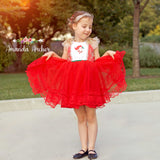 Custom Vintage Santa Dress red