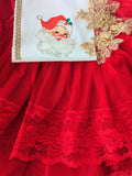 Custom Vintage Santa Dress red