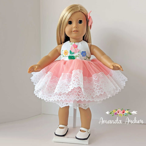 Daphne Doll Dress AGD pink tulip