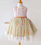 Rustic Harvest Dress, sage rose