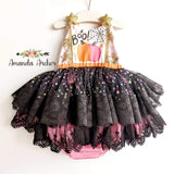 Custom Halloween Spooky Castle, Bat Dress, ships August/September