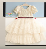 Custom Ivory Dress with custom bow