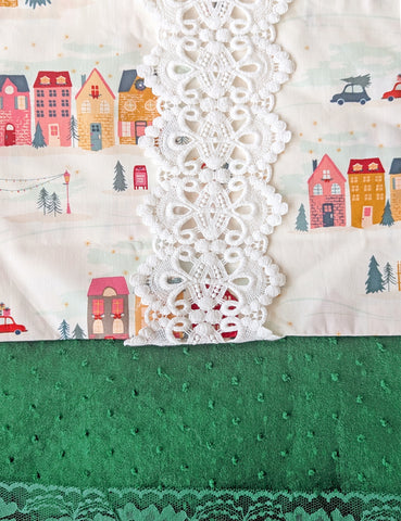 Custom Christmas Village print dress